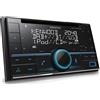 Kenwood Radio digitale cristallina DPX-7300DAB. Tecnologia Bluetooth per vivavoce e musica, possibilità di utilizzare lo smartphone come telecomando, per Amazon Alexa., nero con schermo multicolore