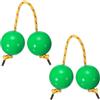 YELARXI Shaker ritmico africano Kashaka con corda gialla per feste (confezione da 2, verde)