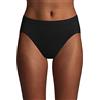 Bali Women's 3 Pack Comfort Revolution Hi-Cut Panty, Black, 6/7