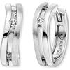 Engelsrufer Orecchini a cerchio in filigrana Keep it so simple da donna in argento Sterling - con zirconi bianchi - chiusura a clip - senza nichel - Dimensioni: 16 mm, 16mm, Argento sterling, Zirconia