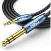 MillSO Cavo jack stereo da 6.35 mm a 3.5 mm, 5 m mini jack da 3,5 TRS maschio a 6,35 TRS maschio per amplificatore di basso, chitarra, pianoforte, cuffie, altoparlanti e dispositivi home theater