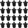 YINETTECH 20Pcs 6.35mm Silicone Anti Dust Plugs Socket Dust Cover Anti Dust Jack Plug Stopper Cap Accessori per Amplificatore DVD Karaoke Nero