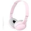 Sony MDR-ZX110AP - Cuffie con Microfono, Frequenza 12 Hz-22 kHz, 1000 mW, Rosa