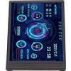 PUSOKEI Sensore PC Mini Schermo USB IPS da 3,5'', CPU, GPU, Display del Pannello di Monitoraggio della Temperatura di Utilizzo della, Esteso Host, Rotazione a 360°, per PC
