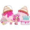 Yummiland Beauty Bag Playset + Lip Gloss Doll - Ice Cream - Include l'Esclusiva Bianca Bubblegum, Smalto per Unghie + Adesivi, Manicure, Set da Gioco per Bambole, Gioco Cosmetico. età 4+