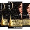 Syoss Oleo Intense Colorazione ad olio 1-10, colore nero intenso, livello 3 (3 x 115 ml), colore permanente per capelli con olio nutriente, colorazione senza ammoniaca