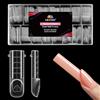 EBANKU 150PCS 3D Reverse French Dual Form, Magic Caps Zone French Nail Dual Form Kit Per Estensione Rapida Delle Unghie Casa o Salone(Quadrato B)