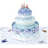 CUT POPUP.COM CUTPOPUP Torta Floreale - Biglietto Auguri Compleanno, Biglietto Auguri, 3D Biglietto festa della Mamma (Floral Cake) US8-BD147IT