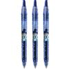 Pilot B2P - Confezione da 3 penne a sfera con inchiostro gel, tratto medio da 0,7 mm, 0,4 mm, pasta blu