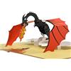 CUT POPUP.COM CUTPOPUP Dragon - Biglietto pop-up per la festa della mamma a forma di farfalla, biglietto di compleanno 3d pop-up per nonna, mamma, Drago, Dragone IT