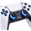 eXtremeRate Multicolore Tasti Luminosi per ps5 Controller BDM-030 040 050 060,D-pad Levette Analogiche Pulsanti DTF V4 LED Kit Ricambio per ps5 Joystick(Senza Controller)-Nero