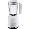 Braun Household PowerBlend 1 JB1000WH - Frullatore da 1,5 l, utensile da cucina per sminuzzare, schiacciare e mixare, funzione Ice-Crush, 2 velocità, 600 Watt, colore: Bianco