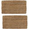 Pro Home Tappeto in iuta intrecciata a mano, per interni ed esterni, 100% iuta naturale, tappetino per ingresso, porta sul retro, garage, passatoia filato a mano, 40 x 70 cm (confezione da 2)