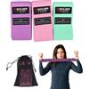 Endless EL1044 - set 3 bande elastiche a loop con resistenza leggera, media e forte multicolore in cotone. Ideali per squat, stretching e allenamento glutei e fianchi per uomini e donne