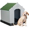 Aqpet Cuccia per Cani in Plastica per Esterno Interno Casa Giardino, Impermeabile con Pavimento Rialzato, per Cani Taglia Media 87 x 78 x 81 H, Verde