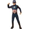Rubie's Rubies Costume Capitan America Endgame per bambini, Tuta, copristivali e maschera, Oficiale Marvel per Carnevale, Halloween, Natale e cumpleanno