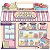 Puffy Pouches Squishy Fun Accessories Coffee Shop Set 10 sacchetti riempibili con laminatore, riempimento gelatina e collane di perle, a partire dai 5 anni in su
