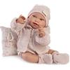 MUÑECAS ANTONIO JUAN S.L. Bambole Antonio Juan Neonata Pipa Inverno, Bambola Bebè Realistica da 42 cm con Abbigliamento Rosa, Ciuccio e Cuscino Inclusi