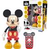 Lexibook MCH01i2 Disney-Bilingue Mickey Robot-Inglese/Spagnolo, 100 quiz educativi, effetti di luce, danza, programmabile, articolato, nero/rosso, medio