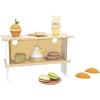 Janod - Vetrina Pasticceria in Legno FSC - 12 Accessori in Legno - Giocattolo di Imitazione - in Legno FSC - Immaginazione - dai 3 Anni, J06557