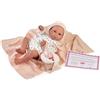 MUÑECAS ANTONIO JUAN S.L. Bambole Antonio Juan Sweet Reborn Luca con Biberon, Bambola in Vinile Realistico con Certificato di Autenticità e Accessori