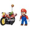 THE SUPER MARIO BROS. MOVIE Action figure di Mario con la moto del film Super Mario Galaxy, alta 6,35 cm, con licenza ufficiale Jakks Pacific, 9 punti di articolazione, design dettagliato, basta tirare indietro e partire!
