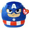 Ty Squishy Beanies - Collezione Marvel, Captain America, Tutti i Tuoi Eroi Preferiti a Forma di Morbido Cuscino di Peluche da Collezionare, Idea Regalo per Grandi e Piccini - 33 cm - T39355