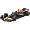Burago Bburago RedBull RB18 (2022): modellino auto in scala 1:24, #1 Max Verstappen, con casco custodia rigida, blu (18-28026V)
