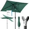 Sekey Parasole in Alluminio Rettangolare 210x140 cm per Balcone, Giardino & Terrazza - Protezione UV 50+ con Ventilazione, Materiale Riciclato (Certificato GRS)