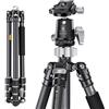 K&F CONCEPT Treppiede Fotocamera in Carbonio, Cavalletto Fotografico (X254C4+BH-30, 173cm/12kg/Carbonio)