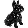 HOME DECO FACTORY - HD1314 - Bulldog in Ceramica, 30 cm, Colore: Nero