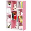 Furinno Luder Libreria reversibile a 11 cubi con scaffale aperto, Bianco/rosa