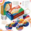 yuegool Set di 6 sottobicchieri Punch Needle - Set semplice fai da te per principianti, bambini e adulti con motivi, filati, telai da ricamo, istruzioni e supporto