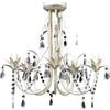 vidaXL Lampada del soffitto Pendente, Elegante lampadario di Cristallo, 5 portalampada