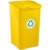 Stefanplast Pattumiera, Giallo, cm 37x37x56h