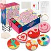 yuegool Kit di 6 sottobicchieri con ago perforatore, facile da usare, per principianti, adulti e bambini, con motivi energetici, strumenti, fili, cerchio, istruzioni, supporto per sottobicchiere