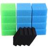 INGVIEE Compatibile Acquario Spugna Filtro per Juwel Compact/Bioflow 3.0 / M (4 x Blu Fine, 4 x Blu Grossolano, 4 x Verde Nitrato, 4 x Nero Carbone Attivo)