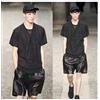 Fatto a mano Boxer originale elegante nero pantaloncino unico 100% pelle di agnello uomo b...