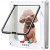 Nobleza - Gattaiola per Gatti e Cani, Porta per Gatti a 4 Vie con Magnete, Entrata e Uscita Controllabile Porta Scorrevole per Finestra di Sicurezza per Animale Domestico (Bianca, XL)