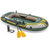 Intex 68351NP - Canotto Gonfiabile Seahawk 4, 4 posti, con Accessori, PVC, Multicolore, 351x145x48 cm
