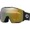Oakley Line Miner Pro - Maschera da neve, cinturino nero opaco con lente Prizm Sage Gold Iridium, L