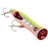 Seaspin Toto 131 - Esca Artificiale per la Pesca a Spinning, Popper Galleggiante 131 mm 36 g - Foro Idrodinamico Passante, Armatura Passante - Per Serra Lecce Ricciole Barracuda (CEF)