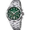 Festina Orologio Uomo Analogico in Acciaio Inossidabile 316L Argentato - Movimento al Quarzo - Cronografo - Calendario - Vetro Minerale ad Alta Resistenza - Impermeabile 10 ATM F20670/2 Chrono Bike