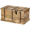 MIlani Home JORDI - tavolino in legno di mango con porta bottiglie