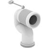 Ideal Standard Raccordo di collegamento WC universale, curva a 90 gradi, prolunga per tubo di scarico WC per scarico verticale, lunghezza regolabile - superficie neutra