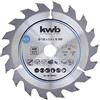 kwb 581857 Lama per seghe circolari per trucioli, legno/legno duro, 130 x 16 mm, tagli puliti, numero medio, 18 denti Z-18, lama per seghe CleanCut media, 130 x 16