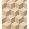 Rasch 833737 Carta da parati 8337 in tessuto non tessuto con motivo geometrico in effetto 3D, beige della collezione Salsa-10,05 m x 0,53 m (lunghezza x larghezza)