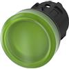 Siemens SIRIUS ATC - Lampada segnalazione rotondo verde Linse Glatt