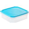 TATAY Contenitori Ermetici per Alimenti 1,3L Top Flex | Coperchio a Pressione | Contenitori Plastica per Alimenti | Microonde, Lavastoviglie, Frigo, Freezer | Senza BPA | 18,5x18,5x6,1 cm, Blu