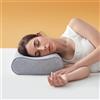 Sonive Contour Cuscino cervicale in memory foam, con federa in fibre di bambù e poliestere, cuscino che segue i contorni del corpo, di colore grigio, da 60 x 33 x 12/10 cm, per adulti